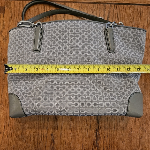 Coach Gray Madison East West Leather Trim Tote Bag w/ "C" - Picture 13 of 13